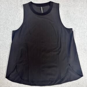 Athleta Zephyr Refined Tank Top Black Active Wicking Shell